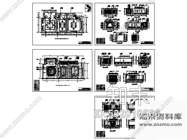 施工图酒店西餐厅VIP房设计装修图cad施工图下载【ID:532010566】