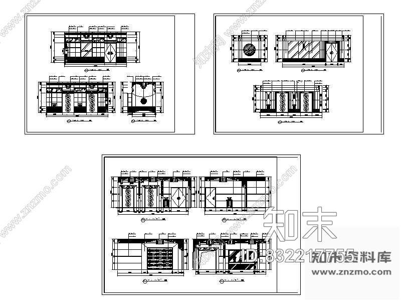 图块/节点四星级电梯间立面图cad施工图下载【ID:832217755】