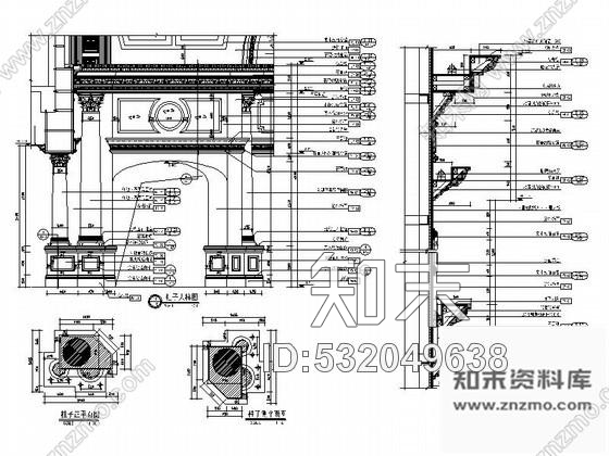 施工图安徽酒店豪华欧式大堂室内装修图cad施工图下载【ID:532049638】
