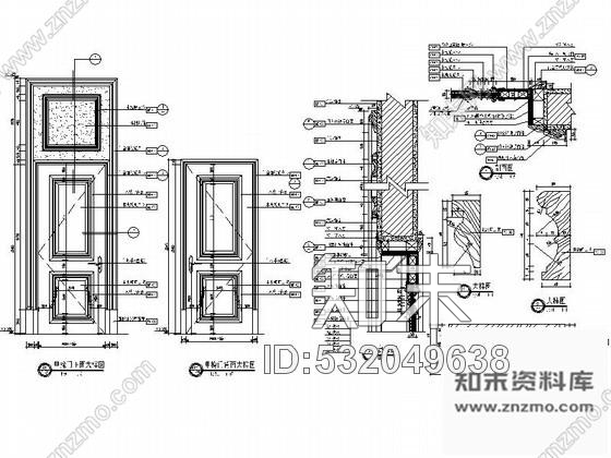 施工图安徽酒店豪华欧式大堂室内装修图cad施工图下载【ID:532049638】