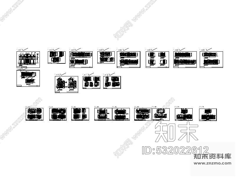 施工图苏州某星级酒店式公寓装修图(含效果)cad施工图下载【ID:532022612】