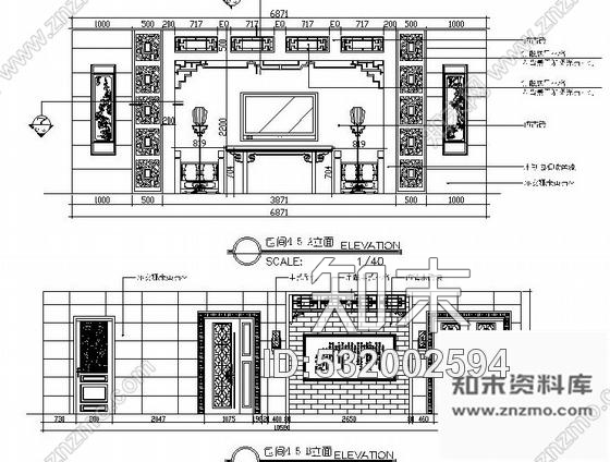 施工图陕西浓郁西北风情中式风格餐厅室内施工图含效果图cad施工图下载【ID:532002594】