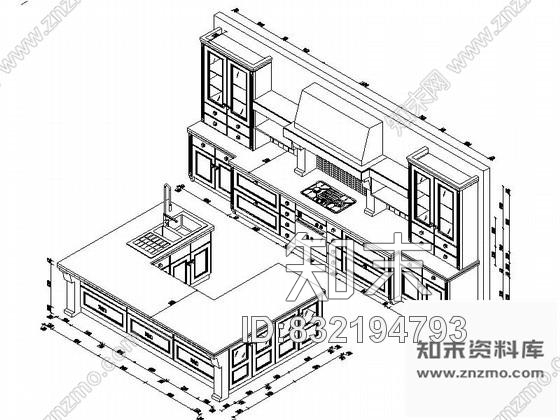 图块/节点欧式橱柜装修详图施工图下载【ID:832194793】