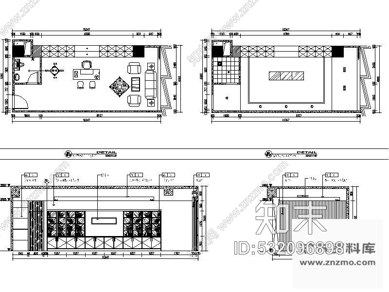 施工图双套医院领导办公室装修图cad施工图下载【ID:532096898】