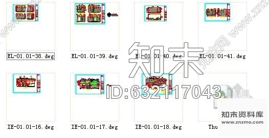 施工图时尚酒店SPA接待室装修图cad施工图下载【ID:632117043】