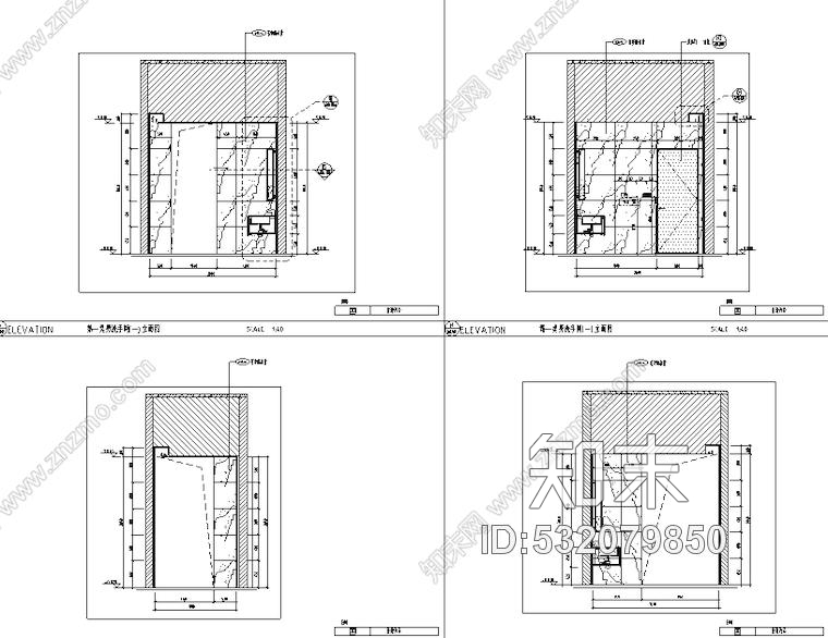 广东珠江新城西塔主塔办公空间设计施工图附效果图cad施工图下载【ID:532079850】