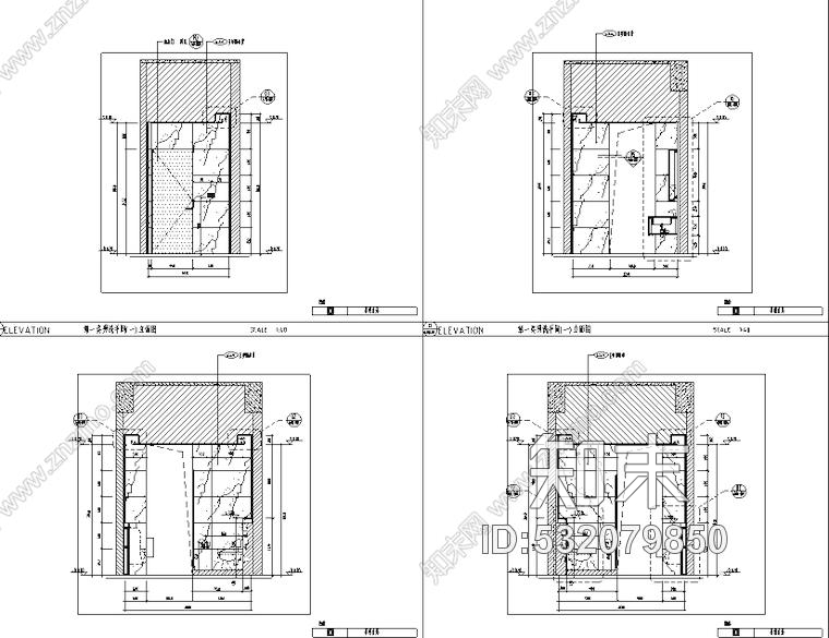 广东珠江新城西塔主塔办公空间设计施工图附效果图cad施工图下载【ID:532079850】