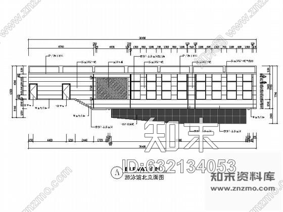 施工图现代室内游泳馆装修图cad施工图下载【ID:632134053】