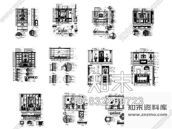 图块/节点装饰墙面节点详图集cad施工图下载【ID:832269723】