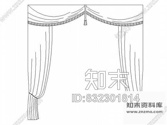 图块/节点不同类型窗帘样式cad图块cad施工图下载【ID:832301814】