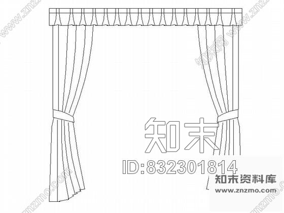 图块/节点不同类型窗帘样式cad图块cad施工图下载【ID:832301814】