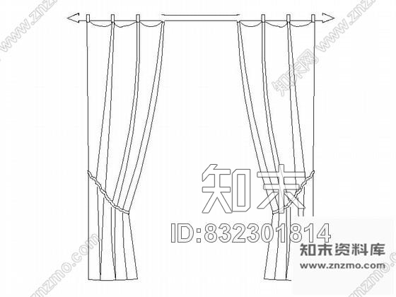 图块/节点不同类型窗帘样式cad图块cad施工图下载【ID:832301814】