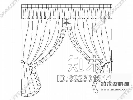 图块/节点不同类型窗帘样式cad图块cad施工图下载【ID:832301814】