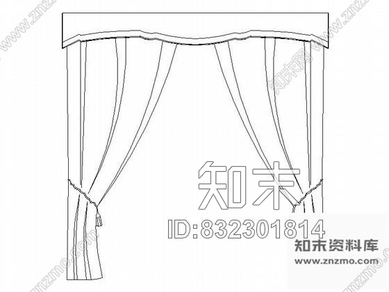 图块/节点不同类型窗帘样式cad图块cad施工图下载【ID:832301814】