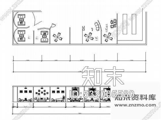 施工图北京时尚个性现代餐厅装修图含效果图cad施工图下载【ID:532005580】