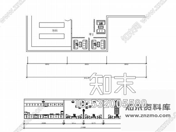 施工图北京时尚个性现代餐厅装修图含效果图cad施工图下载【ID:532005580】