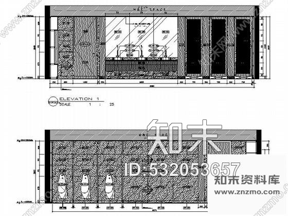 施工图酒店大堂公共卫生间施工图cad施工图下载【ID:532053657】