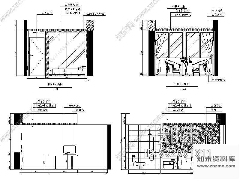 施工图人劳局宾馆装饰装修图cad施工图下载【ID:532061611】