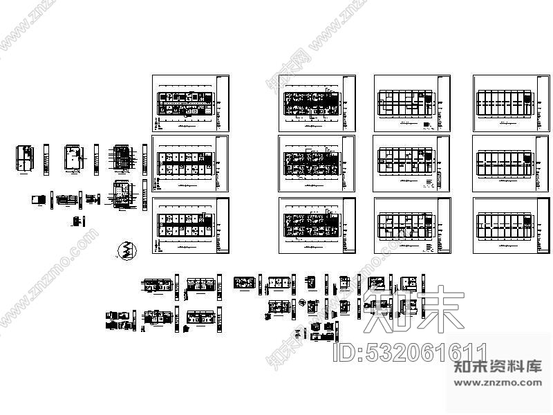 施工图人劳局宾馆装饰装修图cad施工图下载【ID:532061611】