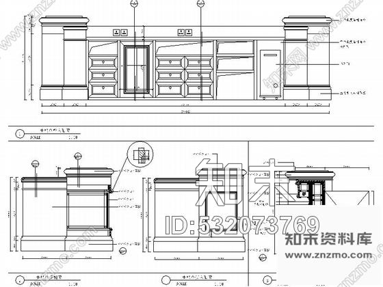 施工图浙江简欧某售楼处展厅室内设计施工图含效果cad施工图下载【ID:532073769】