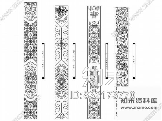 图块/节点全套木雕装饰CAD图块下载cad施工图下载【ID:832173770】