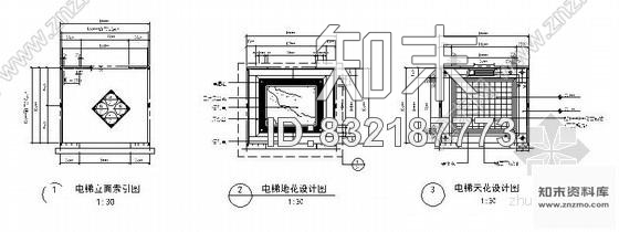 图块/节点某高档花园小区入户大堂电梯间施工图cad施工图下载【ID:832187773】