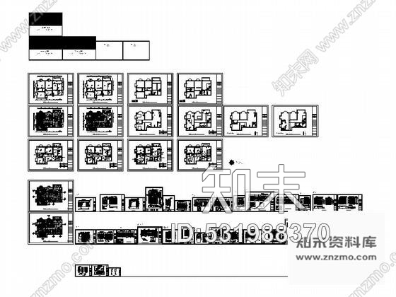 施工图精装双层别墅设计装饰图cad施工图下载【ID:531988370】