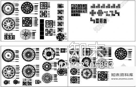 图块/节点铺装综合图库cad施工图下载【ID:832305892】