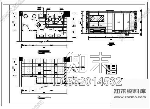 施工图一套餐厅精装修图cad施工图下载【ID:532014532】