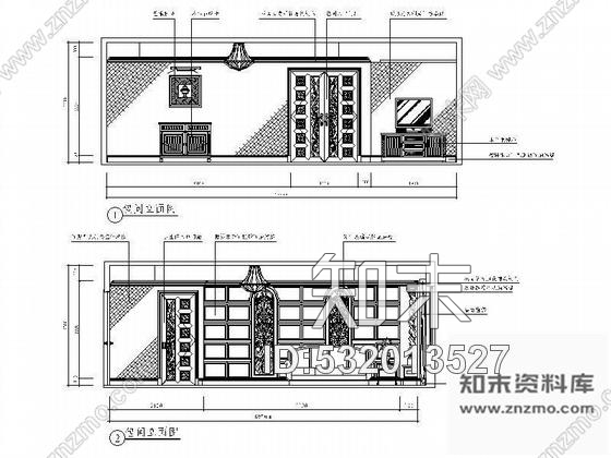 施工图豪华酒楼包间装修Ⅳcad施工图下载【ID:532013527】