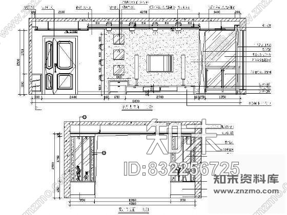 图块/节点客厅立面设计详图cad施工图下载【ID:832256725】