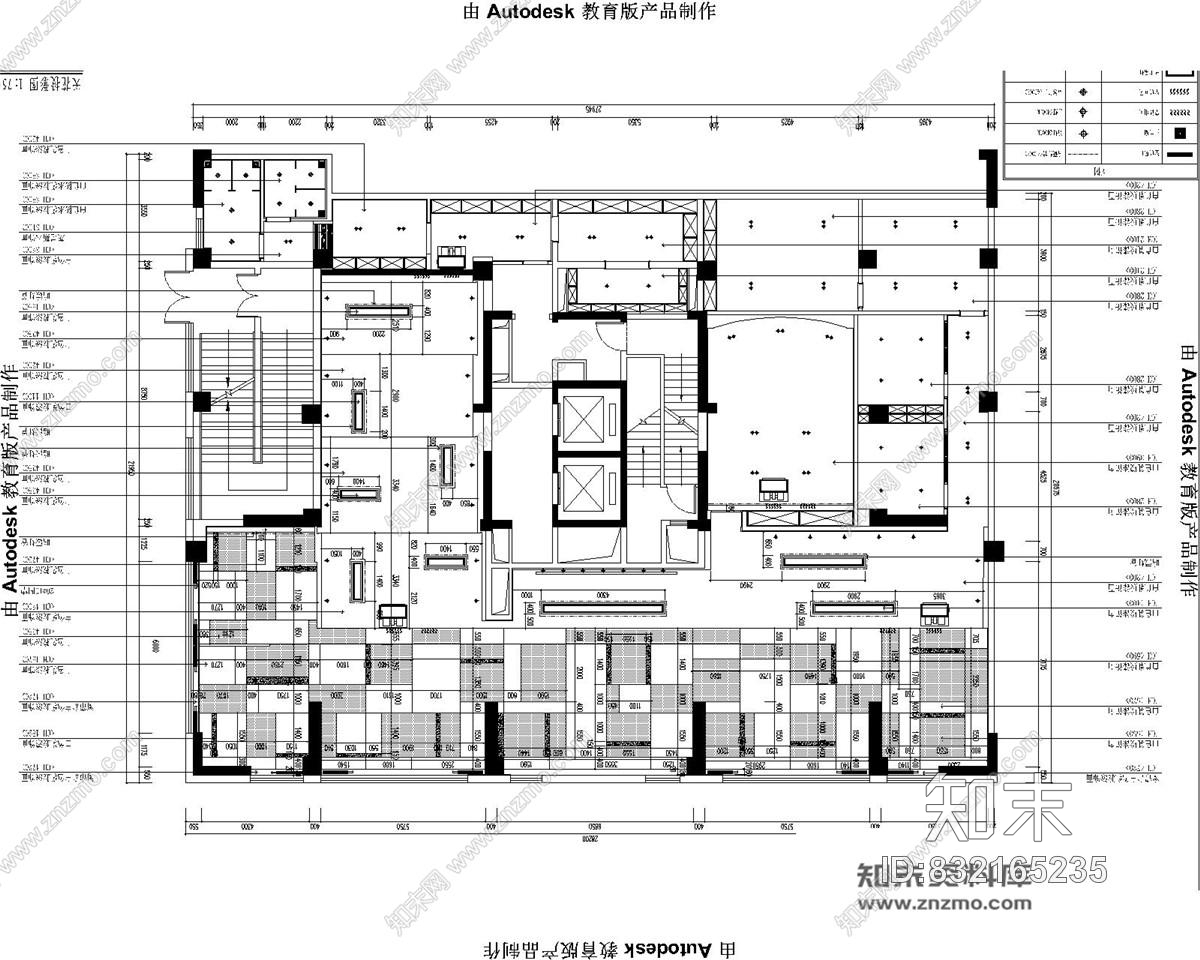 现代风格售楼处室内装修施工图效果图cad施工图下载【ID:832165235】