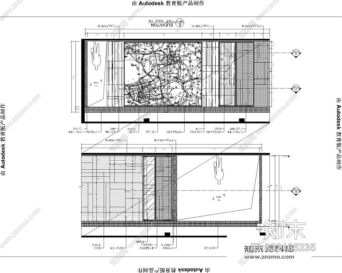 现代风格售楼处室内装修施工图效果图cad施工图下载【ID:832165235】