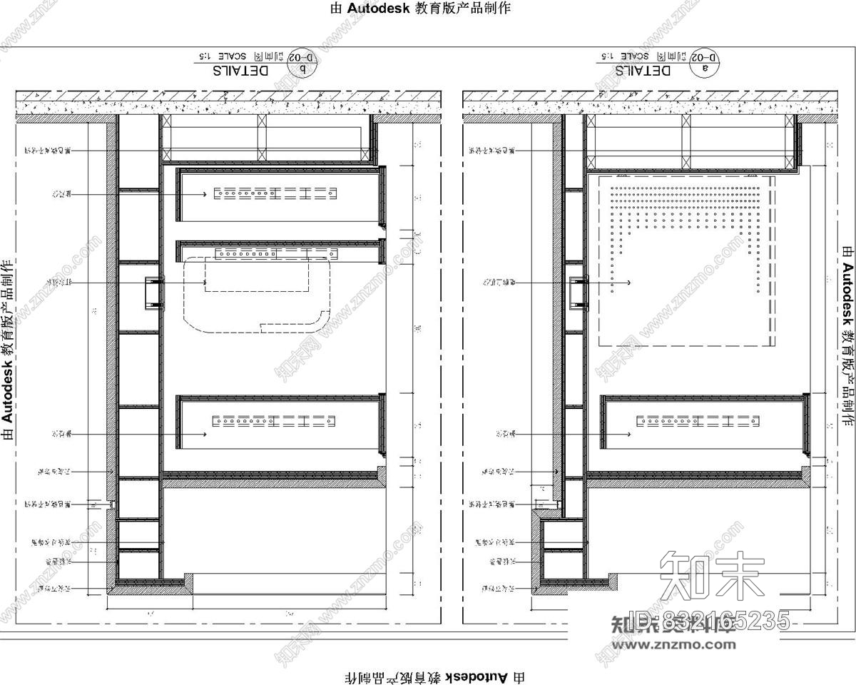 现代风格售楼处室内装修施工图效果图cad施工图下载【ID:832165235】