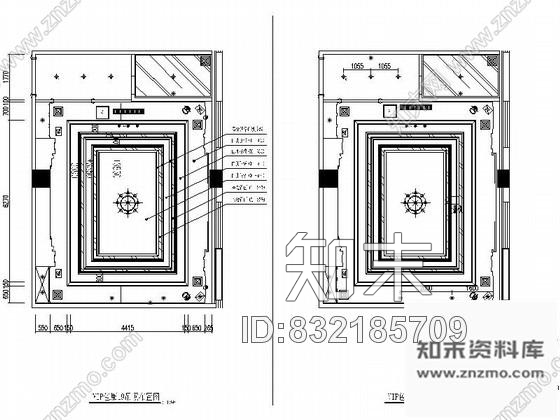 图块/节点茶镜饰面装饰VIP包厢立面图cad施工图下载【ID:832185709】