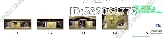 施工图精品现代风格服装专卖店室内装修施工图含效果图cad施工图下载【ID:532068773】