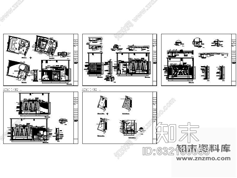 施工图奢华KTV包间装修图Ⅵcad施工图下载【ID:632130053】