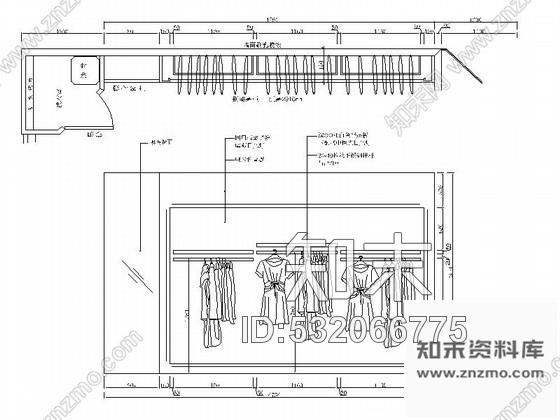 施工图贵州/河南两店知名品牌女装专卖店室内设计施工图含效果cad施工图下载【ID:532066775】