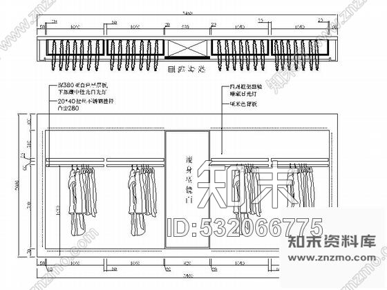 施工图贵州/河南两店知名品牌女装专卖店室内设计施工图含效果cad施工图下载【ID:532066775】