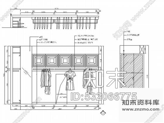 施工图贵州/河南两店知名品牌女装专卖店室内设计施工图含效果cad施工图下载【ID:532066775】