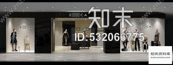 施工图贵州/河南两店知名品牌女装专卖店室内设计施工图含效果cad施工图下载【ID:532066775】