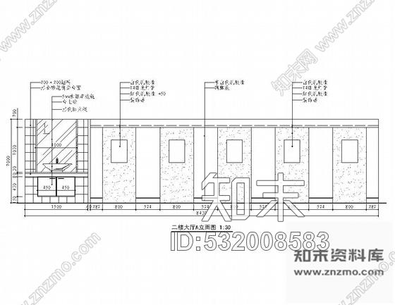 某二层餐馆设计装修图cad施工图下载【ID:532008583】