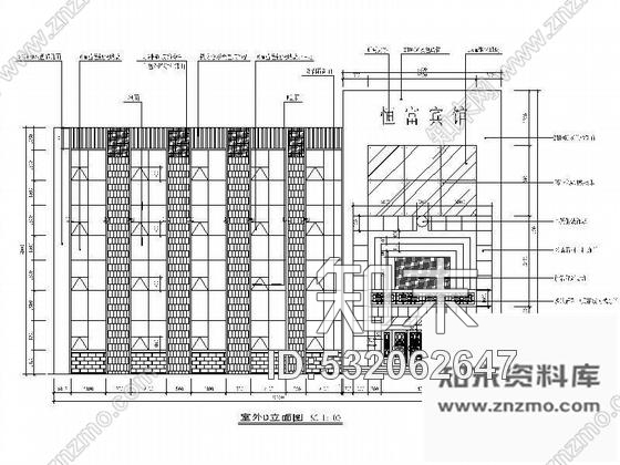 施工图集团宾馆室内外设计装修图cad施工图下载【ID:532062647】