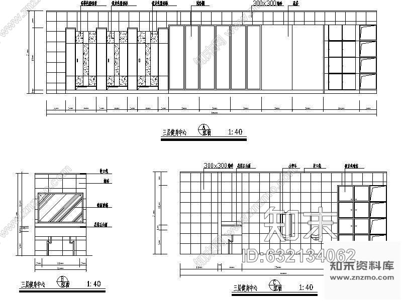施工图600平米健身中心装饰设计图cad施工图下载【ID:632134062】