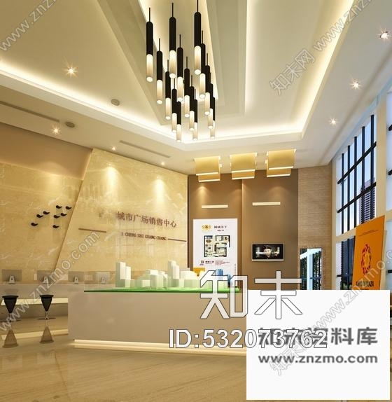 施工图江苏某城市广场售楼处室内装修图含效果cad施工图下载【ID:532073762】
