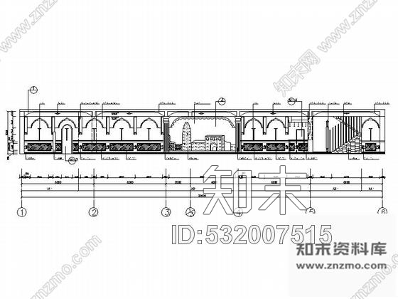 施工图新疆吐鲁番特色餐厅装修图含效果cad施工图下载【ID:532007515】