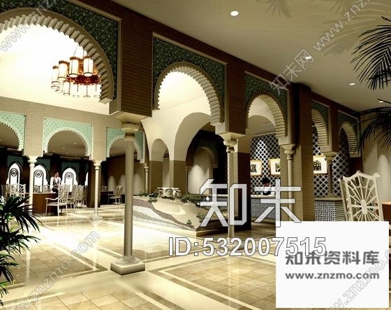 施工图新疆吐鲁番特色餐厅装修图含效果cad施工图下载【ID:532007515】