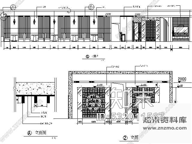 施工图北京望京某290㎡餐厅设计图cad施工图下载【ID:532011567】