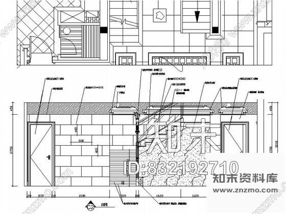 图块/节点现代中式楼梯间立面图施工图下载【ID:832192710】