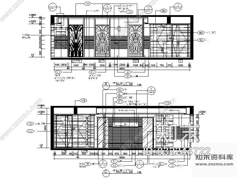 图块/节点住宅电梯厅详图cad施工图下载【ID:832244722】